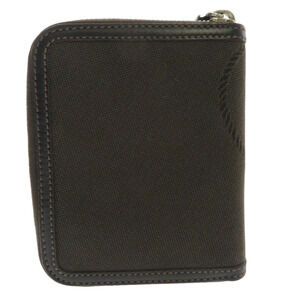 Prada Canvas Motif fold Leather Bi Wallet